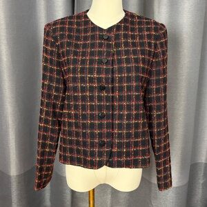Vintage Panther Petite Tweed Blazer 8P